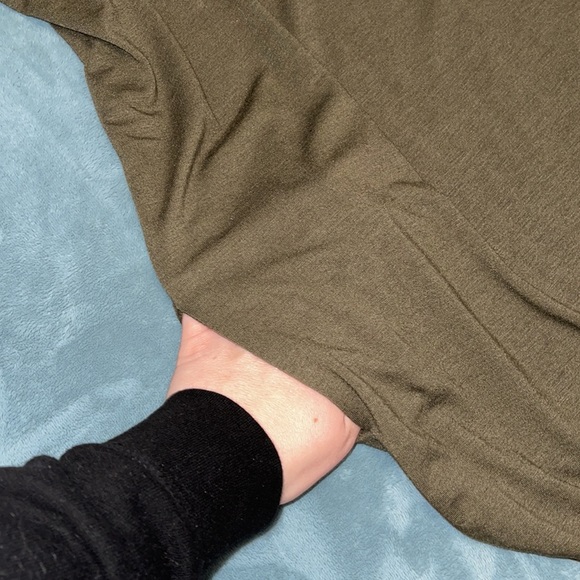 Army Green Dress with POCKETS - Picture 2 of 3